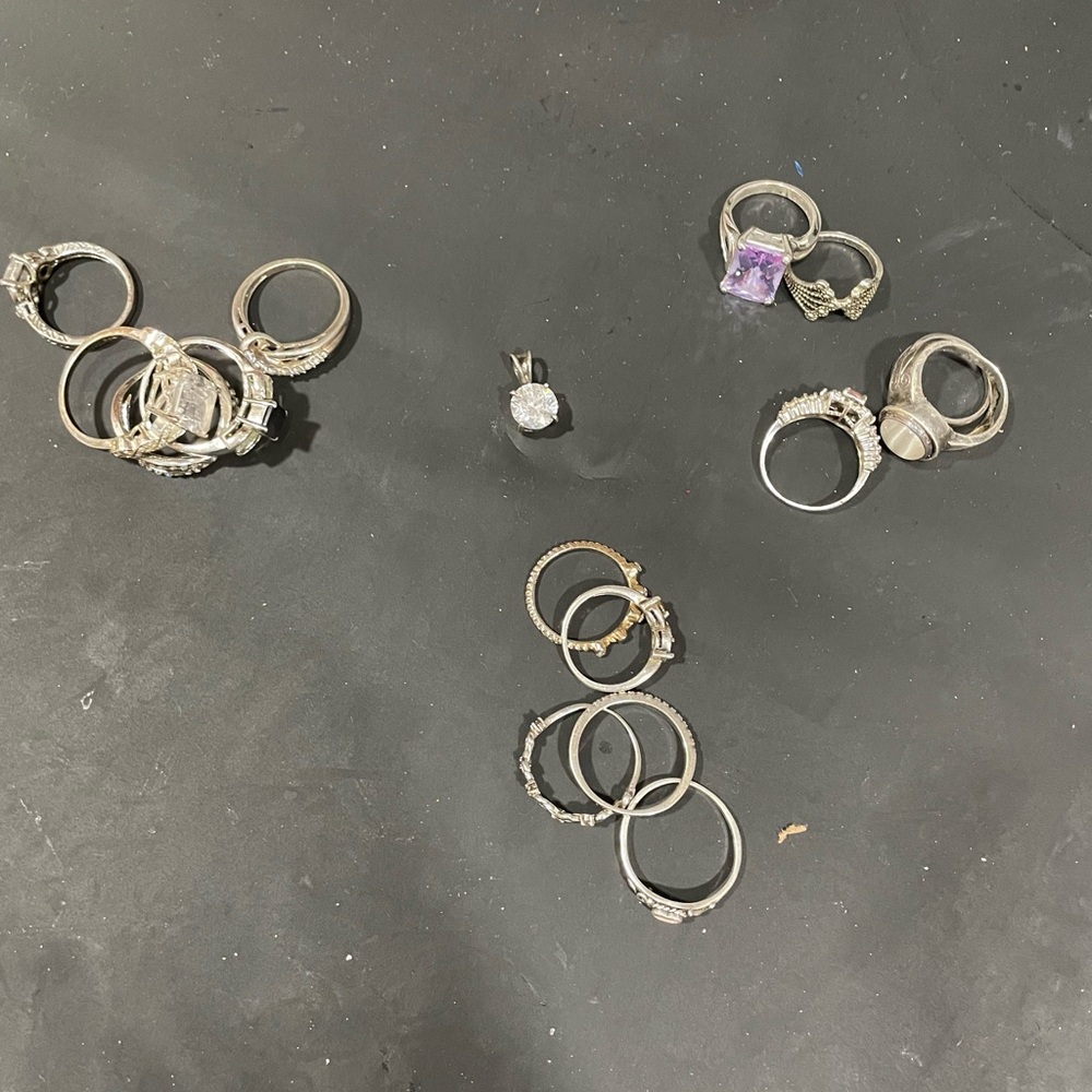 Sterling Silver Mixed Ring Set - Silver - image 6